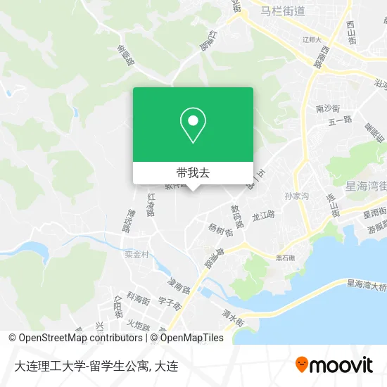 大连理工大学-留学生公寓地图