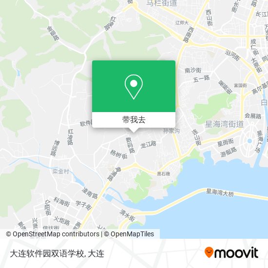 大连软件园双语学校地图