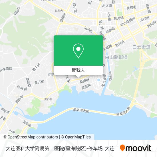 大连医科大学附属第二医院(星海院区)-停车场地图