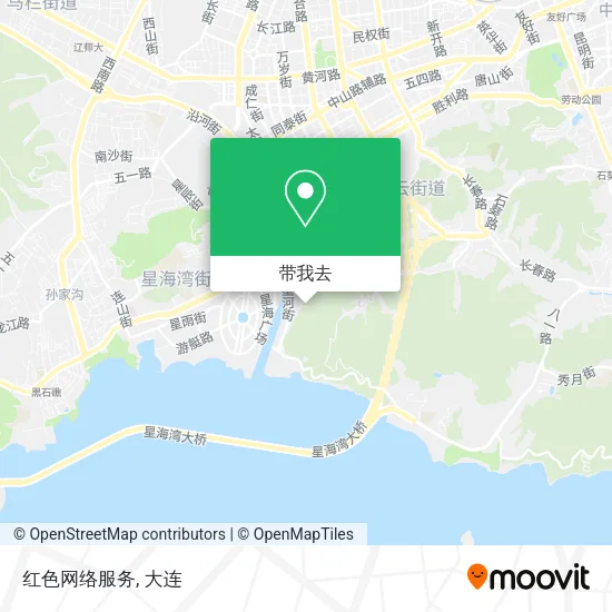 红色网络服务地图