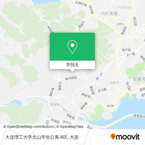 大连理工大学北山学生公寓-B区地图