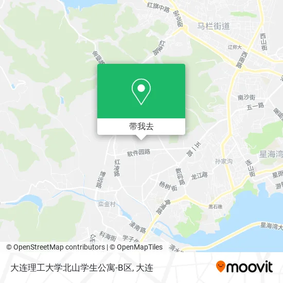 大连理工大学北山学生公寓-B区地图