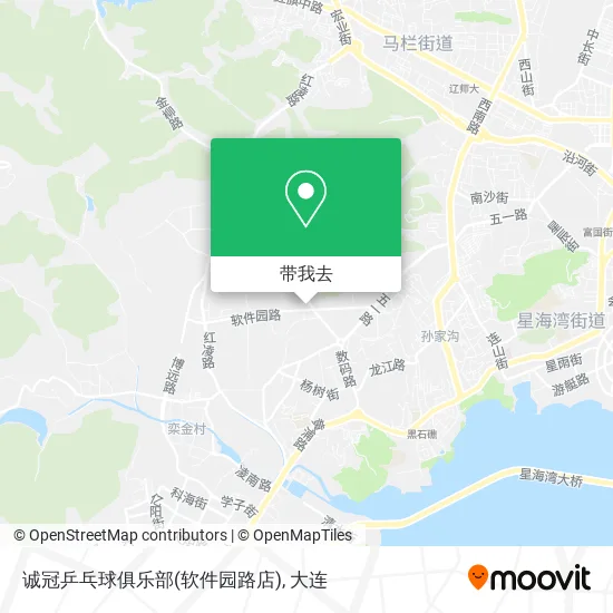 诚冠乒乓球俱乐部(软件园路店)地图