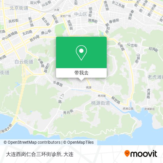 大连西岗仁合三环街诊所地图
