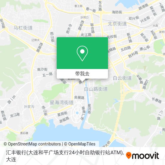 汇丰银行(大连和平广场支行24小时自助银行站ATM)地图