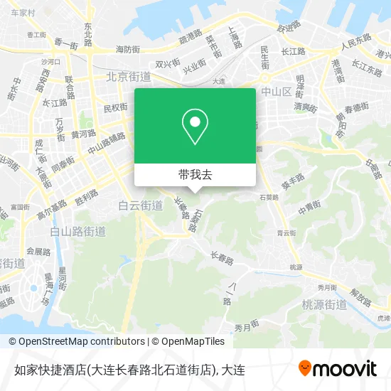 如家快捷酒店(大连长春路北石道街店)地图