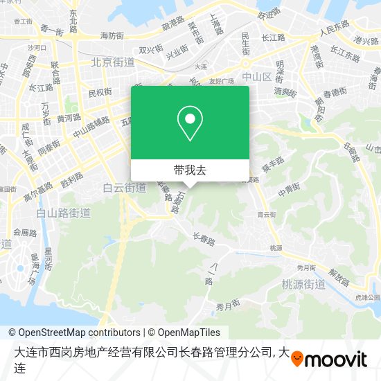 大连市西岗房地产经营有限公司长春路管理分公司地图
