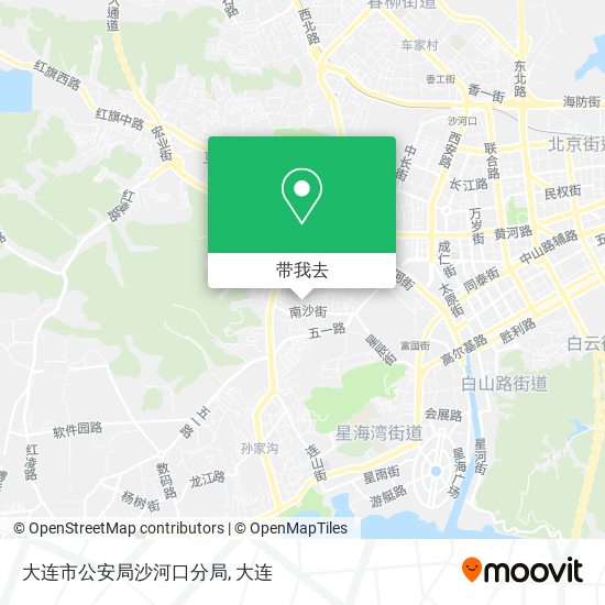 大连市公安局沙河口分局地图