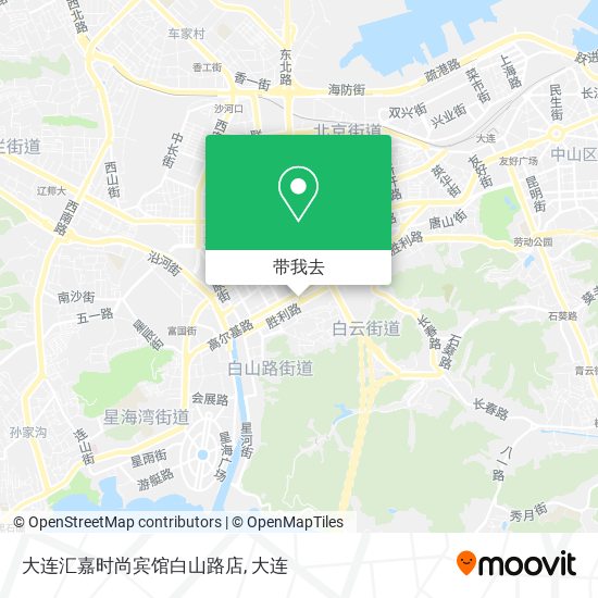 大连汇嘉时尚宾馆白山路店地图