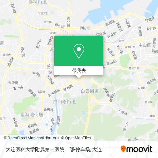 大连医科大学附属第一医院二部-停车场地图