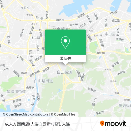 成大方圆药店(大连白云新村店)地图