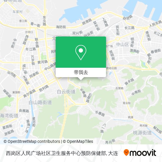 西岗区人民广场社区卫生服务中心预防保健部地图