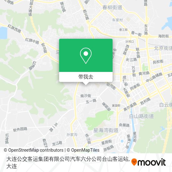 大连公交客运集团有限公司汽车六分公司台山客运站地图