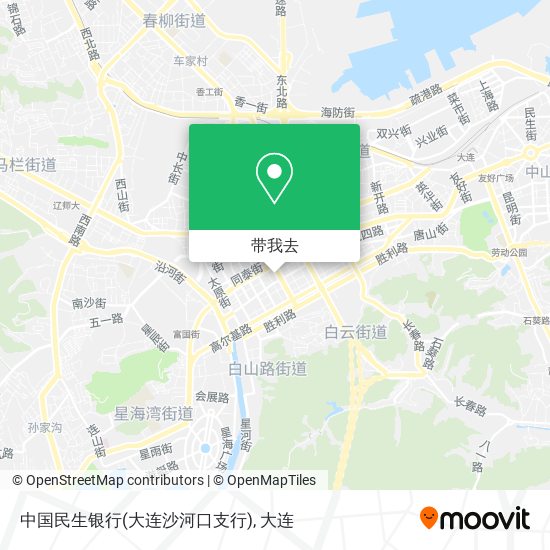 中国民生银行(大连沙河口支行)地图