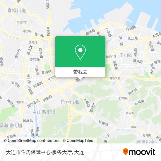 大连市住房保障中心-服务大厅地图