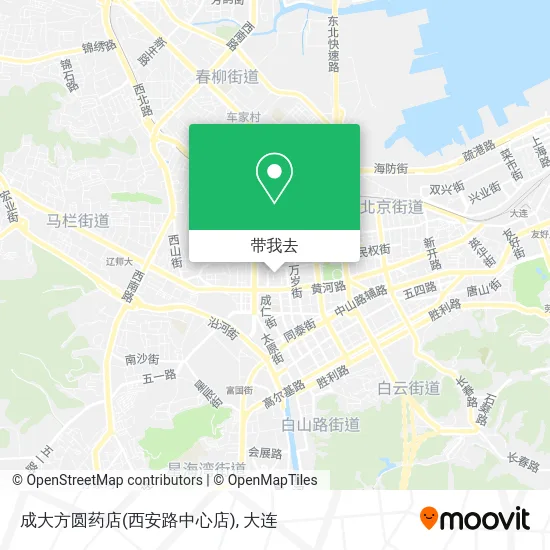 成大方圆药店(西安路中心店)地图