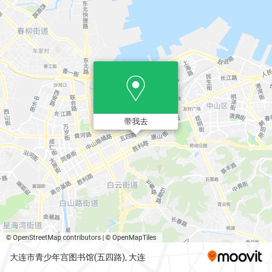大连市青少年宫图书馆(五四路)地图