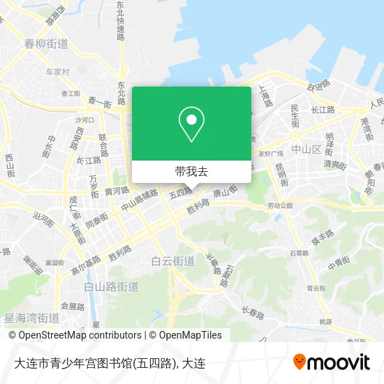 大连市青少年宫图书馆(五四路)地图