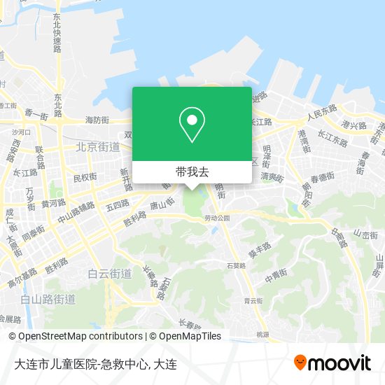 大连市儿童医院-急救中心地图