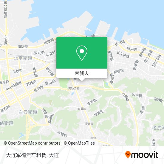 大连军德汽车租赁地图