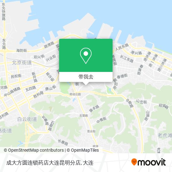 成大方圆连锁药店大连昆明分店地图