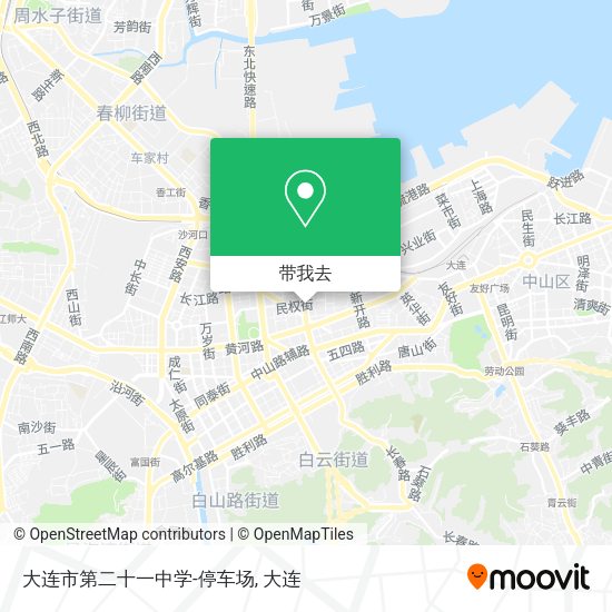 大连市第二十一中学-停车场地图