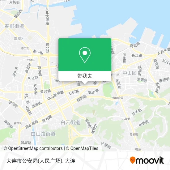 大连市公安局(人民广场)地图