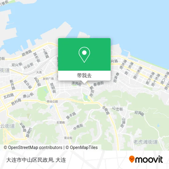 大连市中山区民政局地图