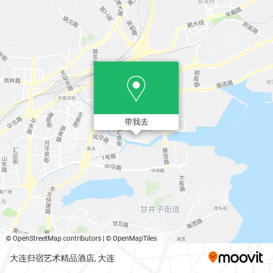 大连归宿艺术精品酒店地图