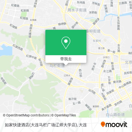 如家快捷酒店(大连马栏广场辽师大学店)地图