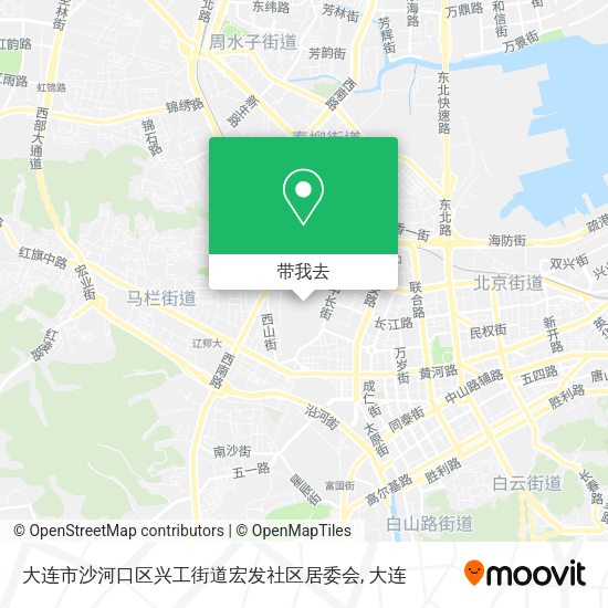 大连市沙河口区兴工街道宏发社区居委会地图