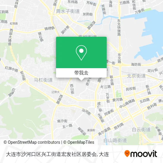 大连市沙河口区兴工街道宏发社区居委会地图