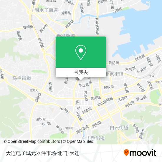 大连电子城元器件市场-北门地图