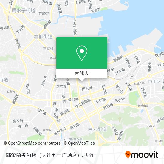 韩帝商务酒店（大连五一广场店）地图