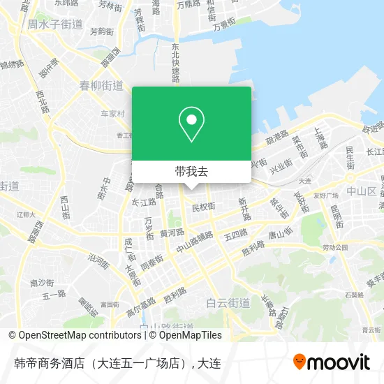 韩帝商务酒店（大连五一广场店）地图