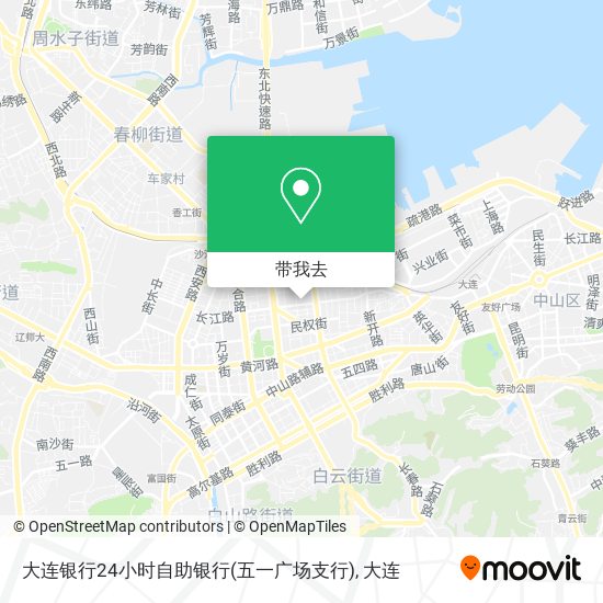 大连银行24小时自助银行(五一广场支行)地图