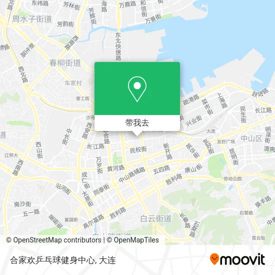 合家欢乒乓球健身中心地图