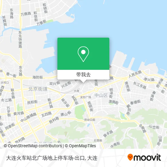 大连火车站北广场地上停车场-出口地图