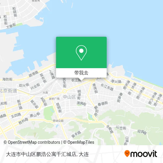 大连市中山区鹏浩公寓千汇城店地图