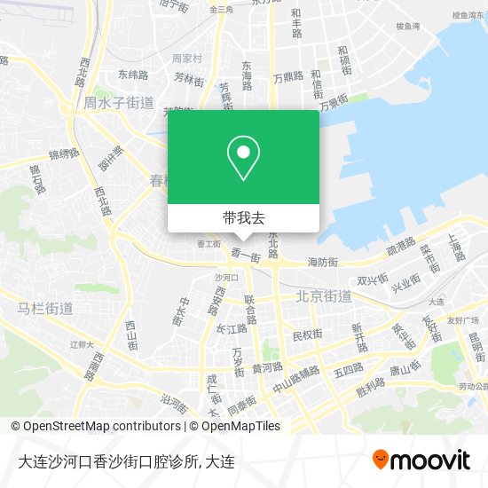 大连沙河口香沙街口腔诊所地图