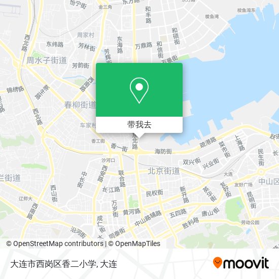 大连市西岗区香二小学地图