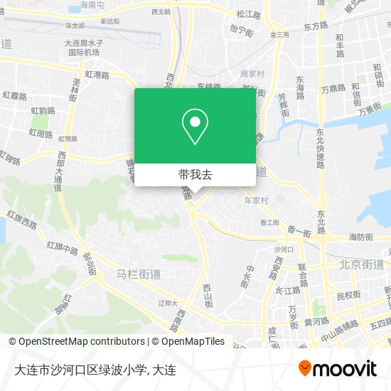 大连市沙河口区绿波小学地图