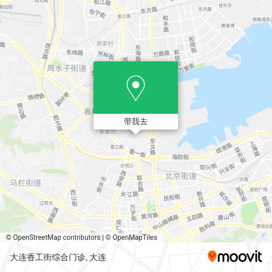 大连香工街综合门诊地图