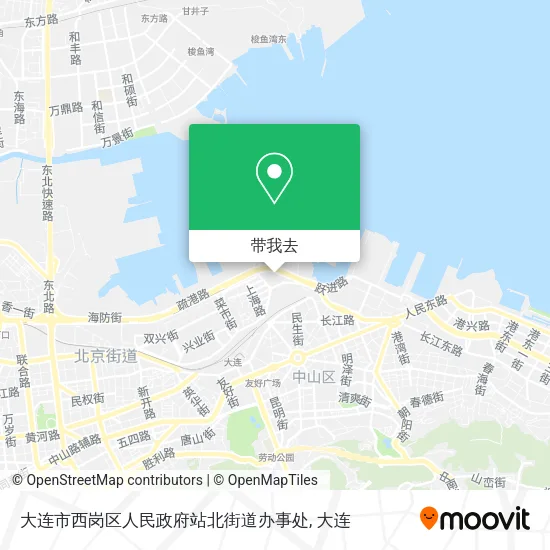 大连市西岗区人民政府站北街道办事处地图