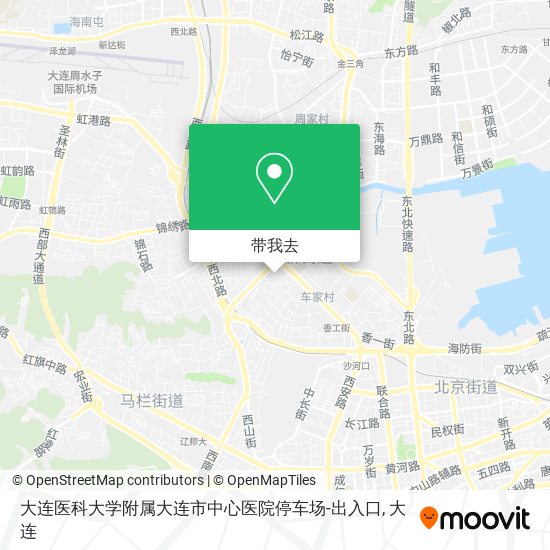 大连医科大学附属大连市中心医院停车场-出入口地图