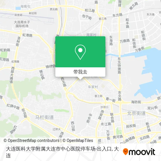 大连医科大学附属大连市中心医院停车场-出入口地图