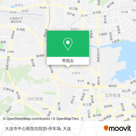 大连市中心医院住院部-停车场地图