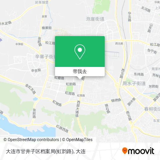 大连市甘井子区档案局(虹韵路)地图