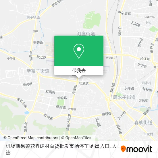 机场前果菜花卉建材百货批发市场停车场-出入口地图