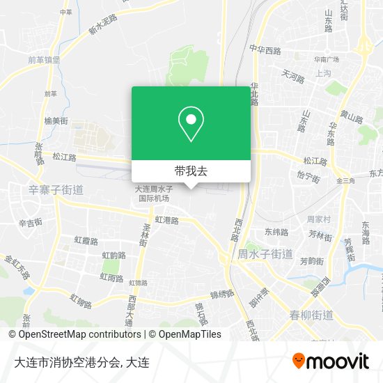 大连市消协空港分会地图